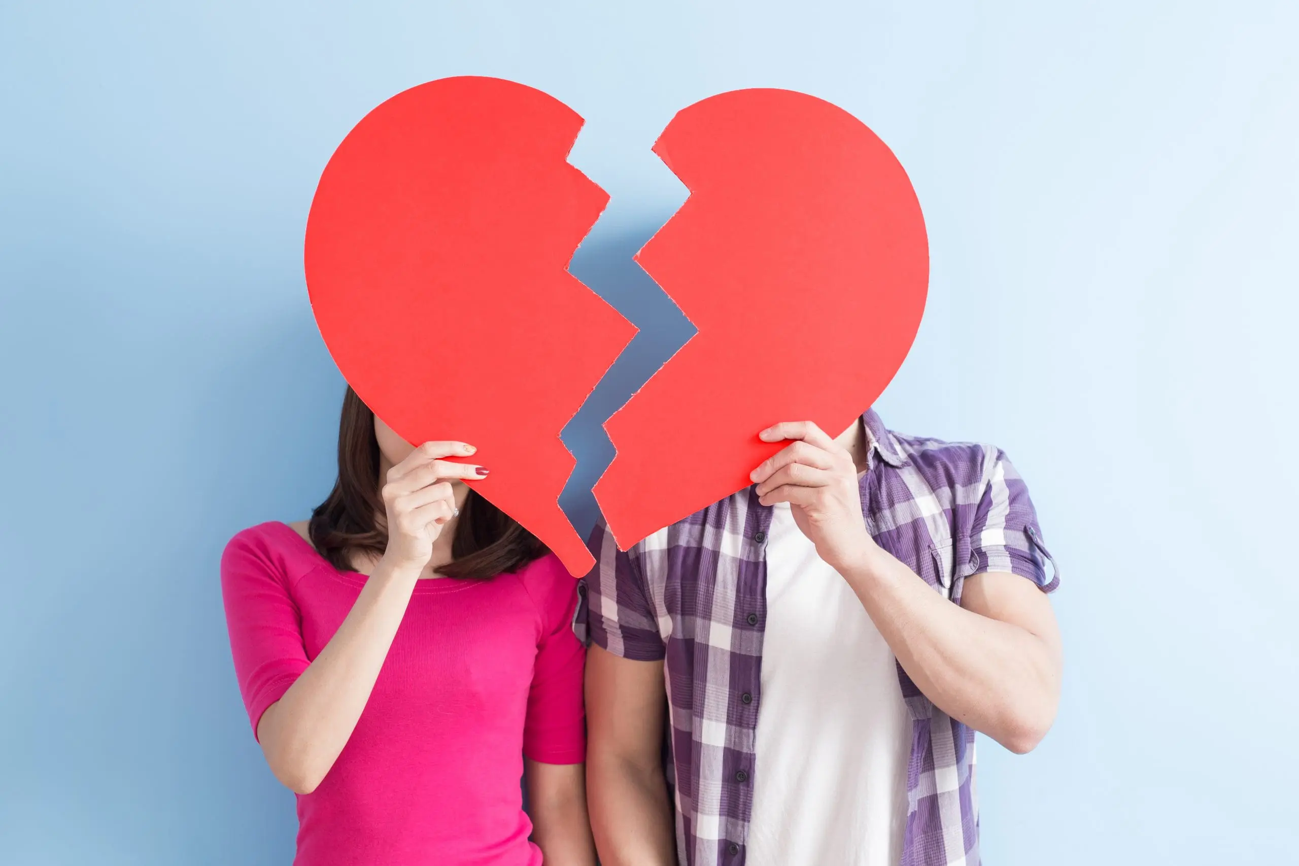 Two exes each hold half of a broken heart