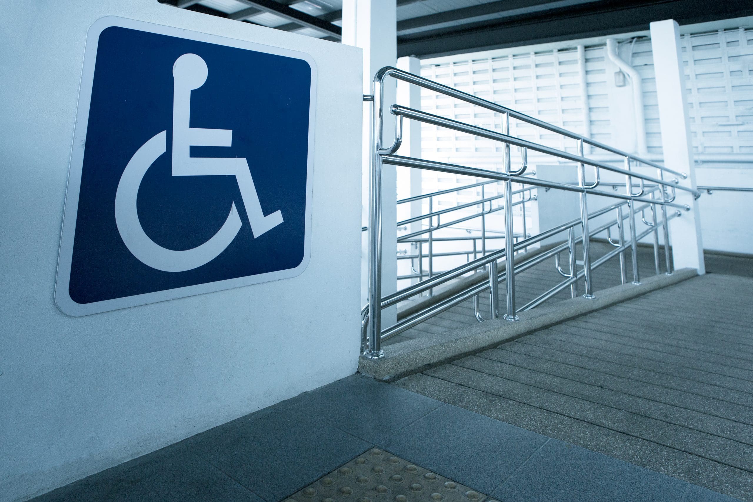 A wheelchair accessible sign indicates ramp access