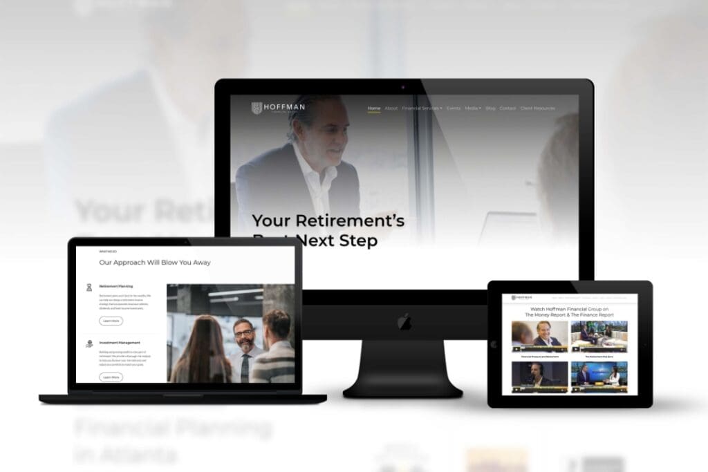 Hoffman Financial Group website on various devices