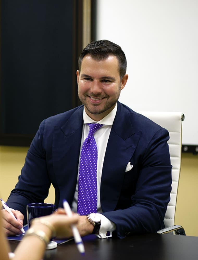 One of our financial advisors working with a client