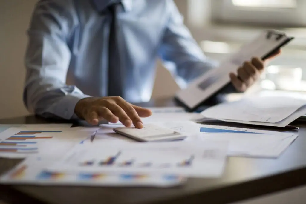 Financial advisor at work