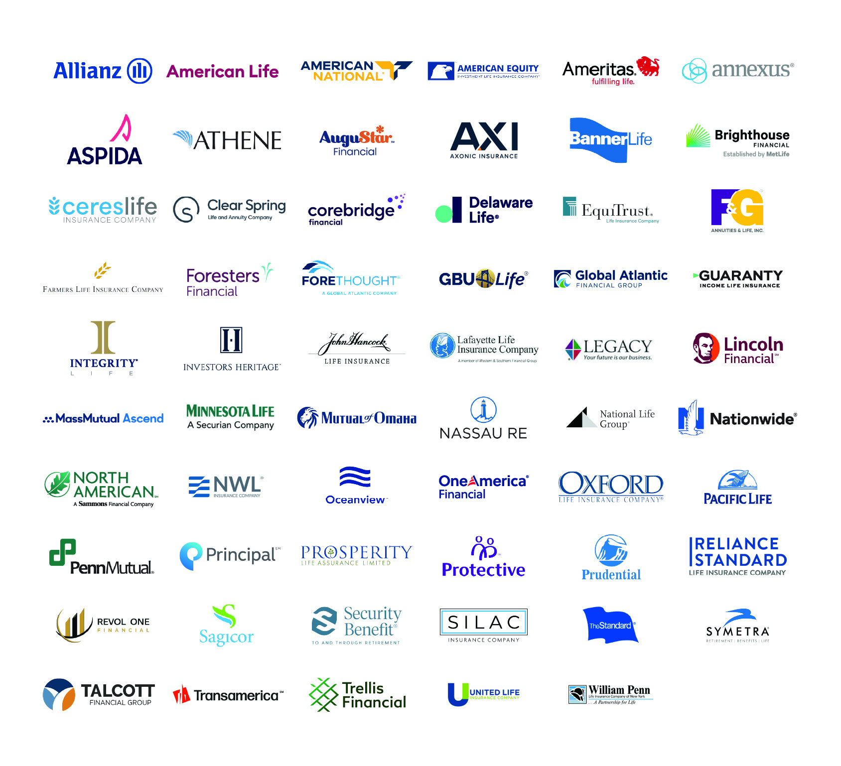 Logos of carriers Impact works with