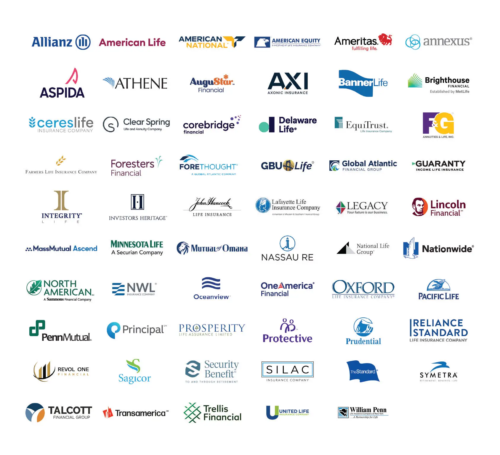 Logos of carriers Impact works with
